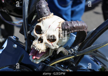 Glasgow, Royaume-Uni. 29 mai, 2016. Les Motards de toute l'Ecosse se sont réunis à Erskine près de Glasgow pour un rallye à vélo moteur à l'appui de l'hôpital pour anciens combattants Militaires d'Erskine May. Il a été estimé que plus de 1 000 motos ont pris part à un défilé autour d'Erskine avant de finir dans les motifs d'Erskine hôpital pour une après-midi de la fête de l'été. Credit : Findlay/Alamy Live News Banque D'Images