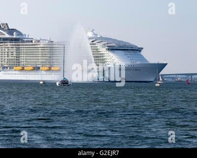 Southampton, UK. 29 mai, 2016. Premier voyage de l'harmonie de la mer Crédit : Roger Clark/Alamy Live News Banque D'Images