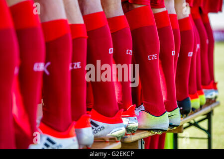 Kranzach, Autriche. 28 mai, 2016. Les joueurs de l'équipe nationale de football tchèque qui pose pour les photographes pendant le camp d'entraînement en Kranzach, Autriche, le 28 mai 2016, avant l'UEFA EURO 2016 de football, organisé par la France. © David/Tanecek CTK Photo/Alamy Live News Banque D'Images