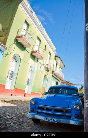 Street view vertical à Trinidad, Cuba. Banque D'Images