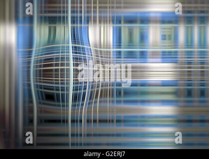 Bleu et vert light trails Banque D'Images