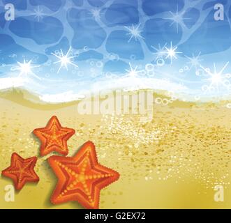 Belle plage vue d'en haut Illustration de Vecteur