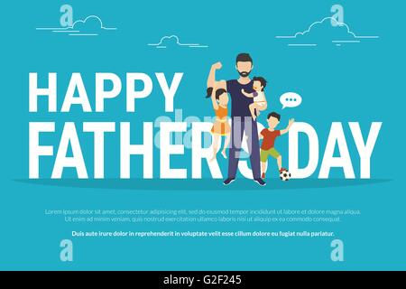 Heureux pères jours Illustration de Vecteur