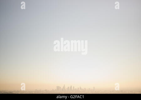 Skyline et le Smog, Los Angeles, Californie, USA Banque D'Images