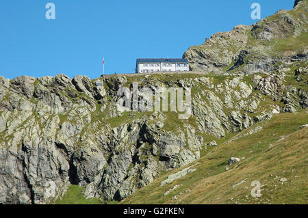 Grindelwald, Suisse - le 21 août 2014 : Glecksteinhutte à proximité auberge de montagne Alpes de Grindelwald en Suisse. Banque D'Images