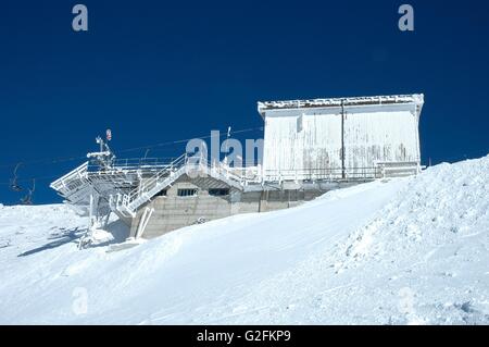 Station de ski sur glacier de Hintertux fin à proximité de la vallée du Zillertal en Autriche Banque D'Images