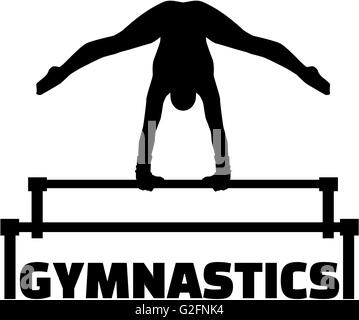 La gymnastique avec barres asymétriques Banque D'Images