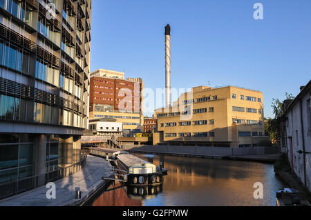 Nom du canal du bassin de Paddington à Londres, Royaume-Uni Banque D'Images