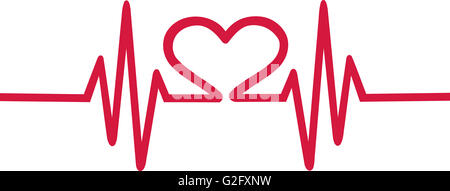 Coeur cardiogramme Banque D'Images