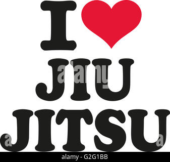 J'aime jiu jitsu Banque D'Images