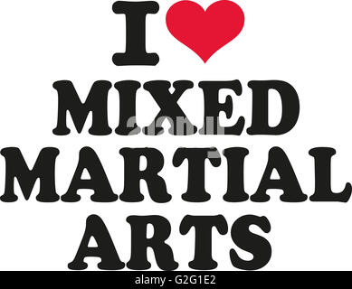 J'aime les arts martiaux mixtes Banque D'Images