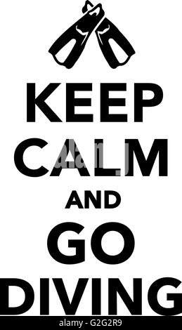 Garder son calme et faire de la plongée Banque D'Images