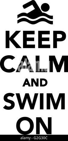 Restez calme et nager sur Banque D'Images