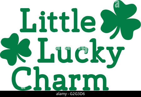 Cute texte irlandais - Little Lucky Charm Banque D'Images