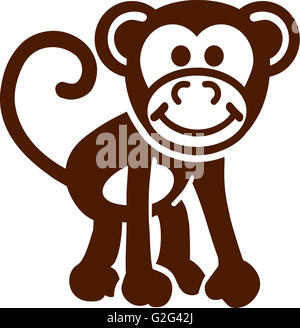 Cute cartoon monkey Banque D'Images