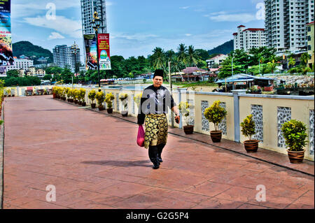 Masjid Terapung, la mosquée flottante, Pulau Pinang, Malaisie Banque D'Images