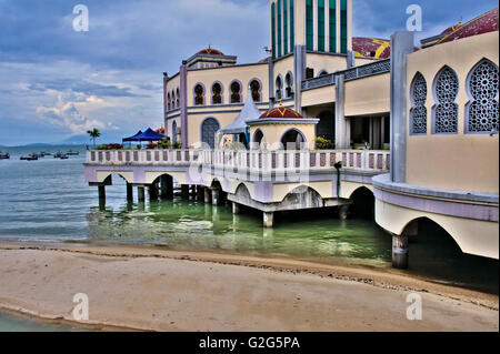 Masjid Terapung, la mosquée flottante, Pulau Pinang, Malaisie Banque D'Images