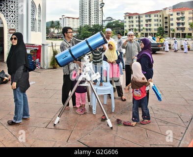 Masjid Terapung, la mosquée flottante, Pulau Pinang, Malaisie Banque D'Images