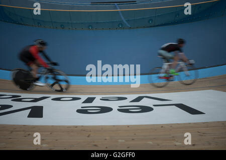 Parc olympique de Stratford Londres intérieur Vélodrome Lee Valley, Lea Valley Banque D'Images
