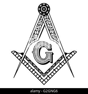 Square et de boussoles Banque D'Images