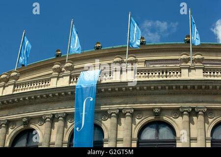 Festival du Printemps de Prague, le Rudolfinum, un auditorium de musique sur la place Jan Palach à Prague, République Tchèque, Europe Banque D'Images