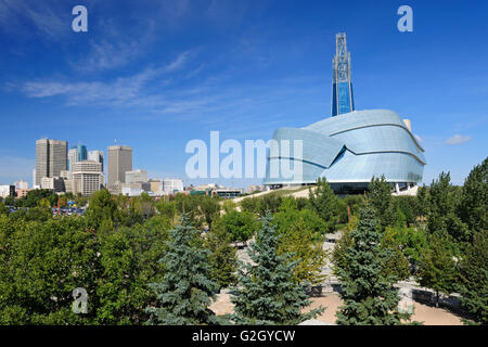 Ville de Winnipeg avec le Musée canadien des droits de Winnipeg Manitoba Canada Banque D'Images