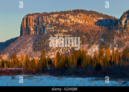 Coucher du soleil sur le Mt. McKay Thunder Bay Ontario Canada Banque D'Images