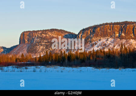 Coucher du soleil sur le Mt. McKay Thunder Bay Ontario Canada Banque D'Images