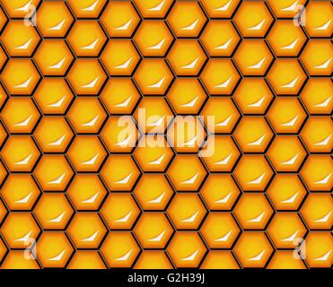 Vector illustration. Honeycomb transparente motif. Shiny cellules hexagonales. Modèle Honey comb conviennent à l'emballage Illustration de Vecteur