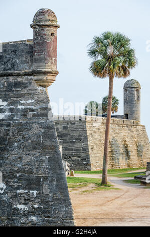 Castillo de San Marcos sur fort Matanzas Bay à Saint Augustine, en Floride. (USA) Banque D'Images