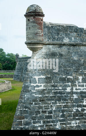 Castillo de San Marcos (anciennement Fort Marion) à Saint Augustine, Floride, USA. Banque D'Images