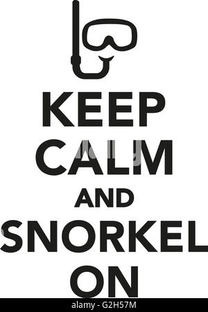 Garder son calme et la plongée sur Banque D'Images