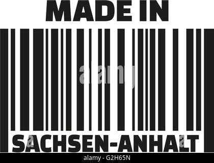 Faites en Saxe-anhalt allemand code-barres Banque D'Images