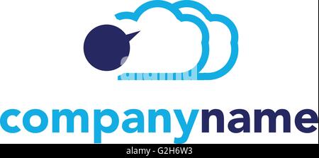 La technologie cloud vecteur logo template design Illustration de Vecteur