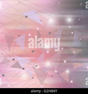 Sous forme de résumé avec lignes et points. Illustration de Vecteur