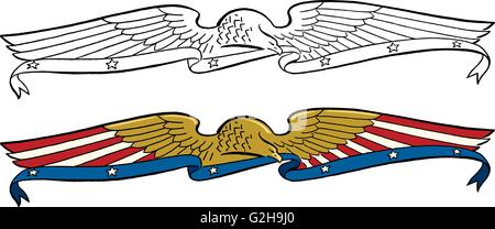 American Eagle design de bannières Illustration de Vecteur