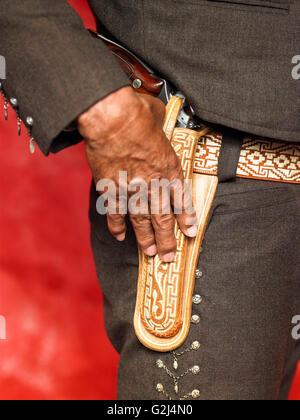 Old Cowboy avec pistolet en 7290, Portrait Banque D'Images