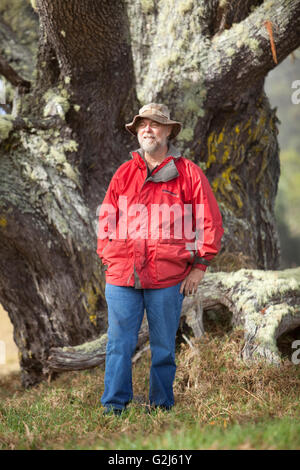 Portrait de Darrell, Hawaiian Legacy Scieries, Ranch, Kukaiau Banque D'Images