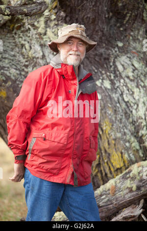 Portrait de Darrell, Hawaiian Legacy Scieries, Ranch, Kukaiau Banque D'Images