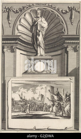 H. Épiphane de Salamine, père de l'église, Jan Luyken, Zacharie Chatelain (II), Jan Goeree, 1698 Banque D'Images