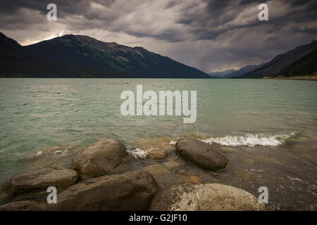 Moose Lake, le parc provincial du mont Robson, North Thompson, British Columbia, Canada Banque D'Images