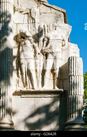 Glanum, ruines romaines à Saint Rémy de Provence, Bouches du Rhône, Provence, France Banque D'Images