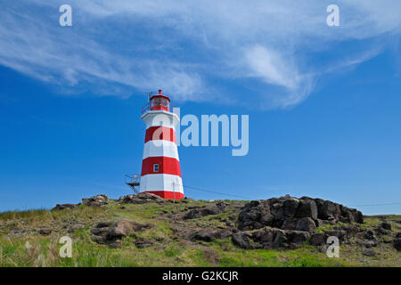 Phare de l'île Brier Brier Island Nouvelle-Écosse Canada Banque D'Images