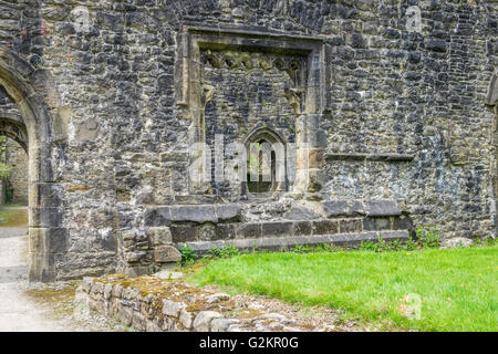 Les ruines de Whalley Abbey dans le Lancashire, Whalley Abbey est une ancienne abbaye cistercienne Banque D'Images