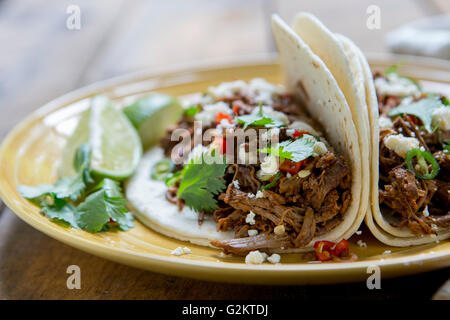 Tacos au boeuf tiré Banque D'Images