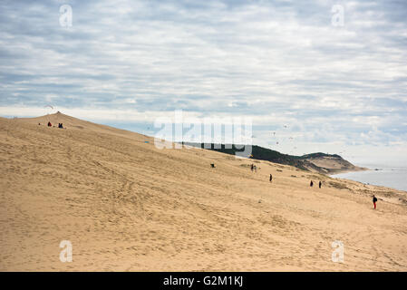 Vue sur le bassin d'Arcachon et de la Duna de Pyla, Aquitaine, France Banque D'Images