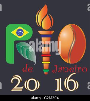 Jeux olympiques 2016, Rio, Illustration de Vecteur