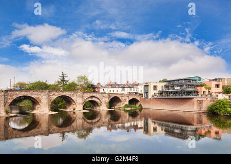 Pont Wye, Hereford, Herefordshire, Angleterre, RU Banque D'Images