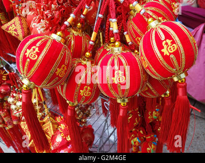 Noeuds de chance Chinois utilisé pendant le festival de printemps Banque D'Images