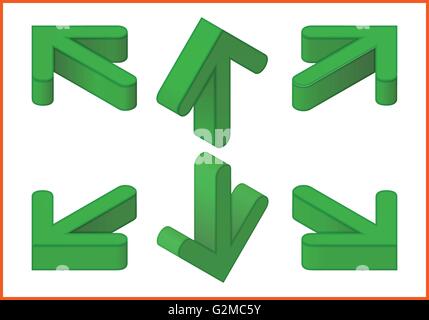 Flèches vector illustration 3D isométrique Illustration de Vecteur